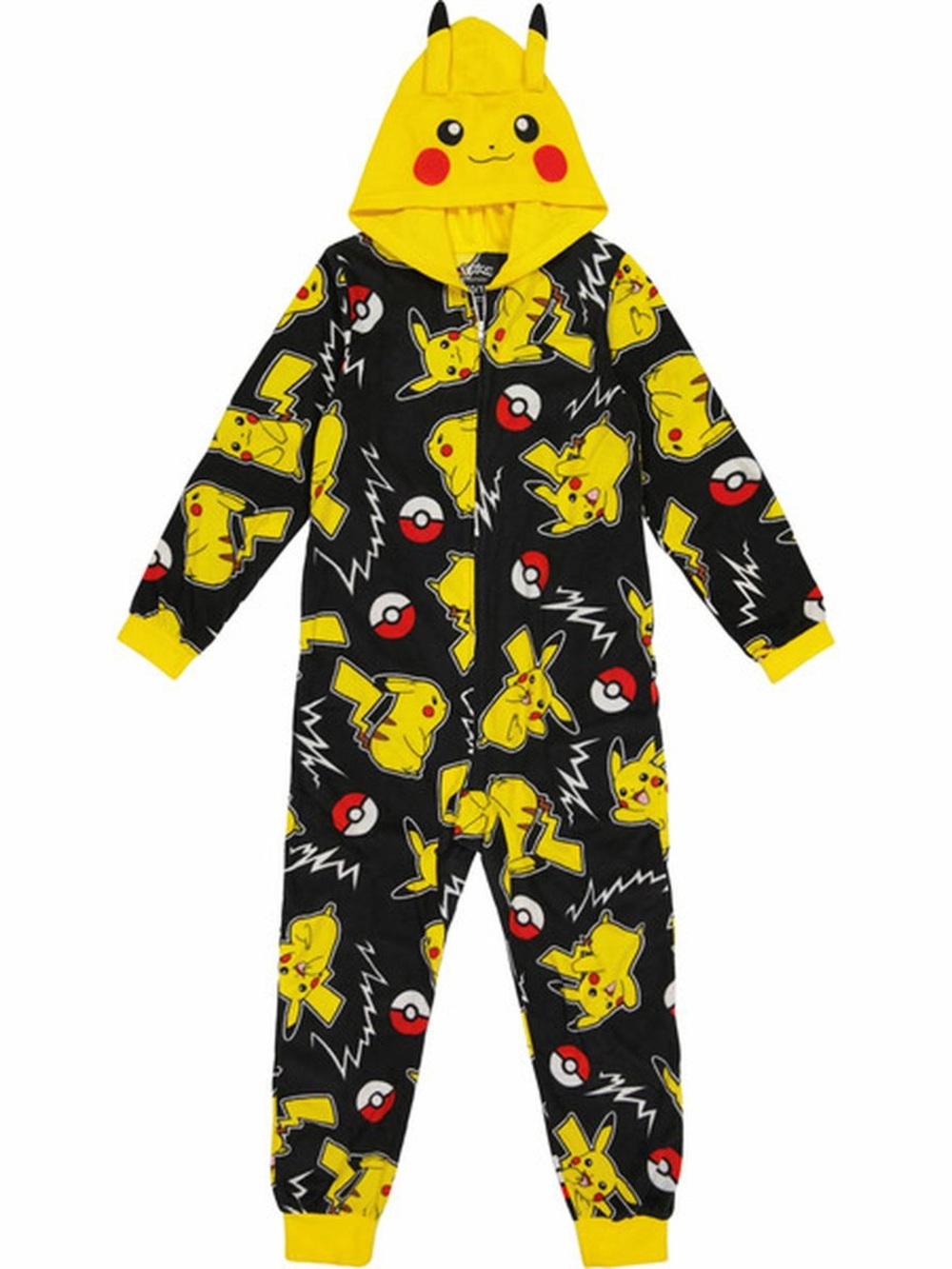 Pokémon Pikachu Kids One-Piece Hooded Pajamas
